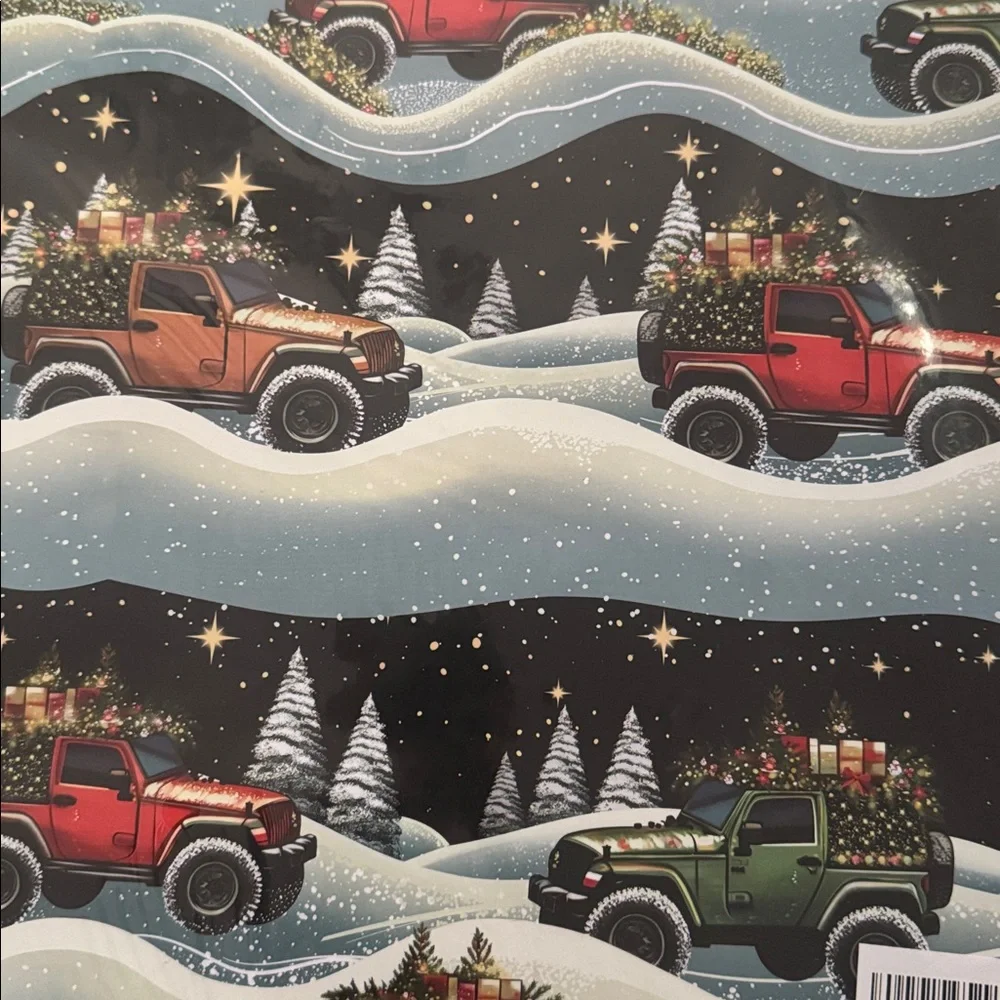 Christmas Jeep Wrapping Paper 4 Jumbo sheets